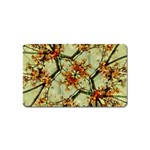 Floral Motif Print Pattern Collage Magnet (Name Card) Front