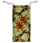 Floral Motif Print Pattern Collage Jewelry Bag Back