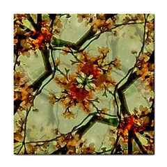 Floral Motif Print Pattern Collage Ceramic Tile by dflcprints