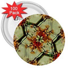 Floral Motif Print Pattern Collage 3  Button (100 Pack) by dflcprints