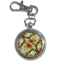 Floral Motif Print Pattern Collage Key Chain Watch by dflcprints