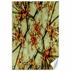 Floral Motif Print Pattern Collage Canvas 12  X 18  (unframed) by dflcprints