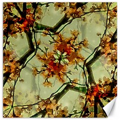 Floral Motif Print Pattern Collage Canvas 16  X 16  (unframed) by dflcprints