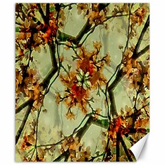 Floral Motif Print Pattern Collage Canvas 20  X 24  (unframed) by dflcprints