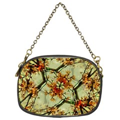 Floral Motif Print Pattern Collage Chain Purse (one Side) by dflcprints