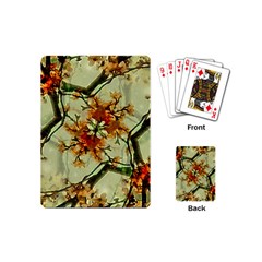 Floral Motif Print Pattern Collage Playing Cards (mini) by dflcprints