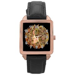 Organic Planet Rose Gold Leather Watch  by icarusismartdesigns