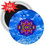 Sky Horizon 3  Button Magnet (100 pack) Front