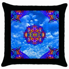 Sky Horizon Black Throw Pillow Case by icarusismartdesigns