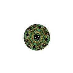 Luxury Abstract Golden Grunge Art 1  Mini Button by dflcprints