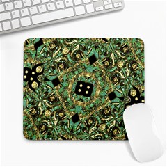 Luxury Abstract Golden Grunge Art Large Mouse Pad (rectangle) by dflcprints