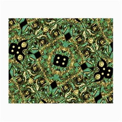 Luxury Abstract Golden Grunge Art Glasses Cloth (small, Two Sided) by dflcprints