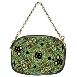 Luxury Abstract Golden Grunge Art Chain Purse (One Side) Front