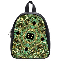 Luxury Abstract Golden Grunge Art School Bag (small) by dflcprints