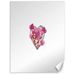 Heart Shaped With Flowers Digital Collage Canvas 36  X 48  (unframed) by dflcprints