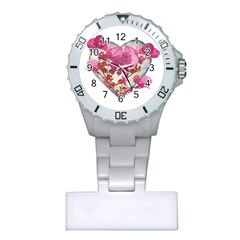 Heart Shaped With Flowers Digital Collage Nurses Watch by dflcprints