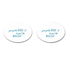 Risk It Cufflinks (oval) by flaminggoats