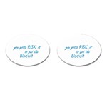 risk it Cufflinks (Oval) Front(Pair)