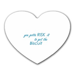 Risk It Mouse Pad (heart) by flaminggoats