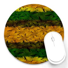 Tribal Floral Pattern 8  Mouse Pad (round) by dflcprints