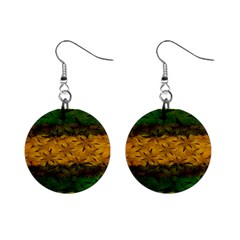 Tribal Floral Pattern Mini Button Earrings by dflcprints