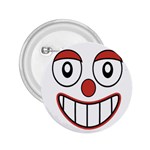 Happy Clown Cartoon Drawing 2.25  Button Front