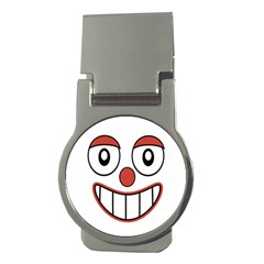 Happy Clown Cartoon Drawing Money Clip (round) by dflcprints