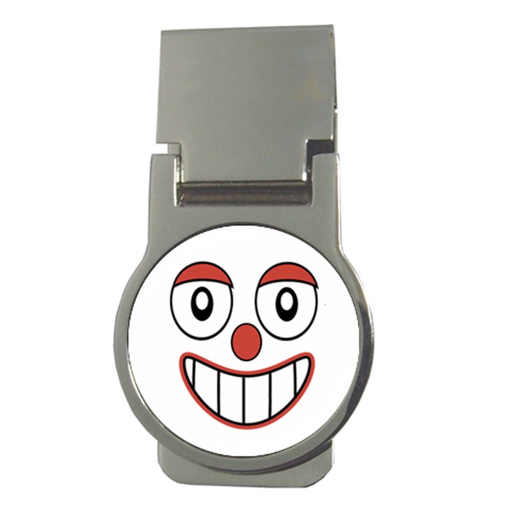 Happy Clown Cartoon Drawing Money Clip (Round)