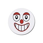 Happy Clown Cartoon Drawing Drink Coasters 4 Pack (Round) Front