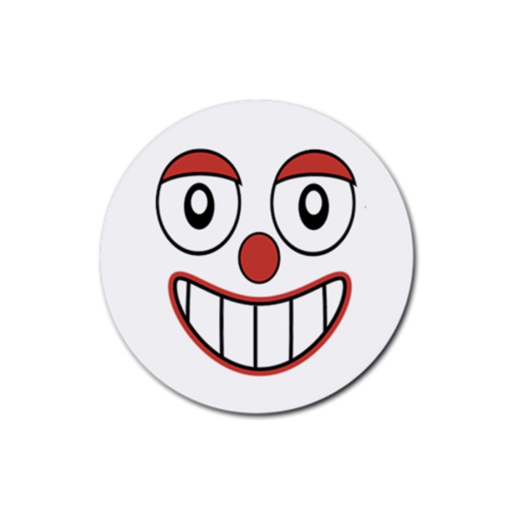 Happy Clown Cartoon Drawing Drink Coasters 4 Pack (Round)