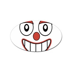 Happy Clown Cartoon Drawing Sticker (oval) by dflcprints