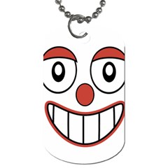 Happy Clown Cartoon Drawing Dog Tag (one Sided) by dflcprints