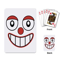 Happy Clown Cartoon Drawing Playing Cards Single Design by dflcprints