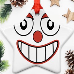 Happy Clown Cartoon Drawing Star Ornament (two Sides) by dflcprints