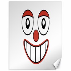 Happy Clown Cartoon Drawing Canvas 18  X 24  (unframed) by dflcprints