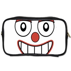 Happy Clown Cartoon Drawing Travel Toiletry Bag (one Side) by dflcprints