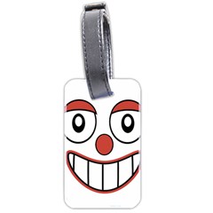 Happy Clown Cartoon Drawing Luggage Tag (two Sides) by dflcprints