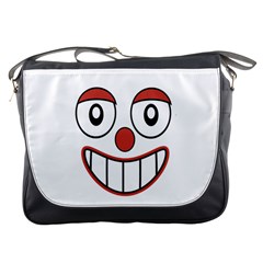 Happy Clown Cartoon Drawing Messenger Bag by dflcprints