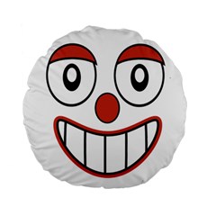 Happy Clown Cartoon Drawing 15  Premium Round Cushion  by dflcprints