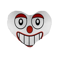 Happy Clown Cartoon Drawing 16  Premium Heart Shape Cushion  by dflcprints