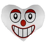 Happy Clown Cartoon Drawing 19  Premium Heart Shape Cushion Front