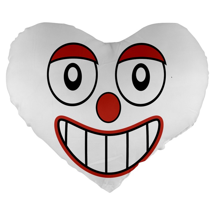 Happy Clown Cartoon Drawing 19  Premium Heart Shape Cushion