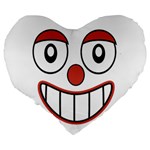 Happy Clown Cartoon Drawing 19  Premium Heart Shape Cushion Back