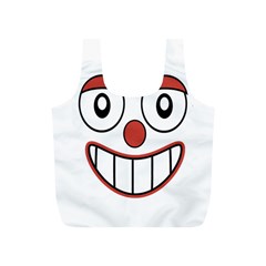 Happy Clown Cartoon Drawing Reusable Bag (s) by dflcprints