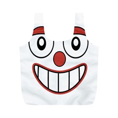 Happy Clown Cartoon Drawing Reusable Bag (m) by dflcprints