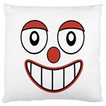 Happy Clown Cartoon Drawing Large Flano Cushion Case (Two Sides) Front