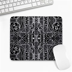 Black And White Tribal Geometric Pattern Print Large Mouse Pad (rectangle) by dflcprints