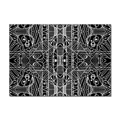 Black And White Tribal Geometric Pattern Print A4 Sticker 10 Pack by dflcprints