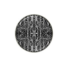 Black And White Tribal Geometric Pattern Print Golf Ball Marker 4 Pack (for Hat Clip) by dflcprints