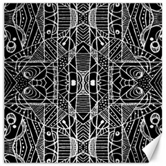 Black And White Tribal Geometric Pattern Print Canvas 12  X 12  (unframed) by dflcprints